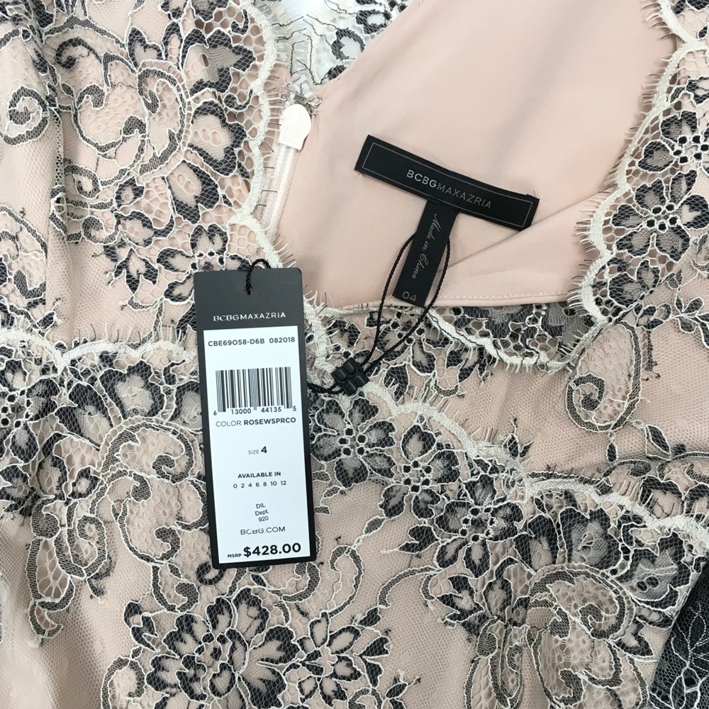 BCBGMaxAzria | Cascading Floral Lace Maxi Dress - Picture 4 of 5
